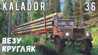 FS 19 - Вывожу кругляк.  Погрузка отходов для переработки - KALADOR фермер лесоруб # 36