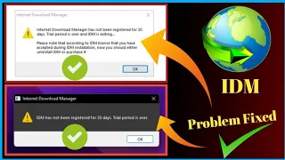 idm has not been registered for 30 days trial period is over | how to use idm after 30 days trial