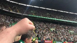 Celtic fans ERUPT into champions again song! | 4-1 v hearts