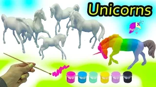 DIY Colorful + Rainbow Unicorn Horses - Breyer Stablemates My Dream Horse Fantasy Painting Kit