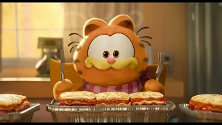 GARFIELD. Bienvenidos a este ASMR de comida…😂🍳😽 Exclusivamente en cines 1 de mayo.