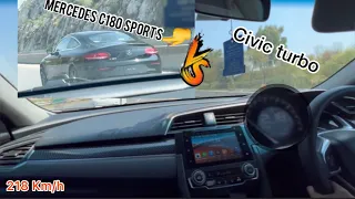 CIVIC TURBO 2016 Faster than Mercedes c180 Coupe .