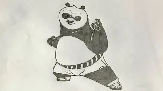 How to draw sketch of Kung  Fu Panda