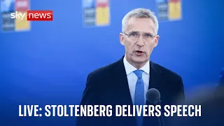NATO Secretary General Jens Stoltenberg delivers speech at conference in Prague
