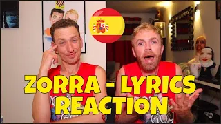 NEBULOSSA - ZORRA - LYRICS REACTION - EUROVISION 2024 SPAIN