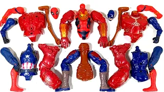 Assemble Marvel's Toys Hulk Buster Vs Spider-Man Vs Siren Head Vs Captain America Avengers