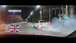 CRAZY STREET RACING & DRIFTING ON M5 F10 GTR E53 E63 X5M IN RUSSIA WITH TRANSLATE