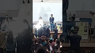 Sara Ali Khan & IAS AbhishekSingh in our college Miranda house delhi University event #saraalikhan