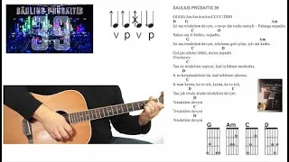 Saulius Prūsaitis - 39 - RITMAS - AKORDAI 🎸 Mokomės groti gitara!