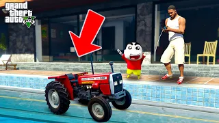 Shinchan Franklin Buying Mini Tractor GTA V -  Franklin Nobita Making House For Chop