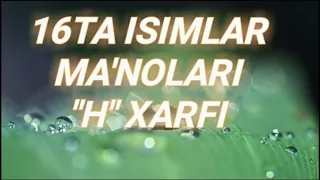 "H" XARFIDAN BOSHLANUVCHI 16 TA ISIMLARNING MA'NOLARI #ISIMLAR #MANOLARI #ISMI #ISIM #ISIMLAR_MANOLA