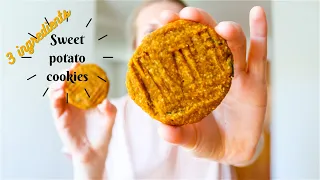 Sweet potato cookies - 3 ingredients, vegan, healthy, sugar-free, gluten-free