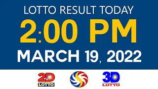 Lotto Results Today March 19 2022 2pm Ez2 Swertres 2D 3D 6D 6/42 6/55 PCSO