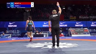 Juan Wang (CHN) - Айпери Медет Кызы (KGZ), Чемпионат мира 2022, 76 кг