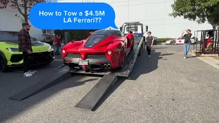 The Proper Process of Towing a $4.5 Million LA FERRARI!  Amazingly Done!!!!