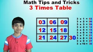 Learn 3 Times Multiplication Table | Easy and fast way to learn | Math Tips and Tricks