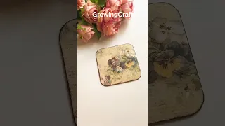 Best Coaster Making with Decoupage Art - Rice Paper - 1 DIY craft ideas