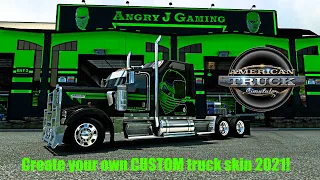 How to skin SCS trucks in American Truck Simulator & CREATE a logo 2021!!