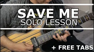 Save Me guitar solo lesson - Avenged Sevenfold