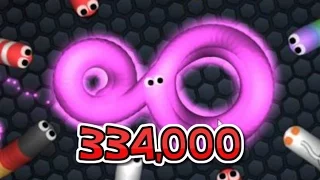 SLITHER.IO WORLD RECORD // 334,000K+ MASS // ϻکя TES