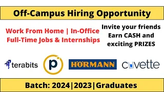 Off Campus Hiring | 2024 | 2023 | 2022 Batch || Apply Now