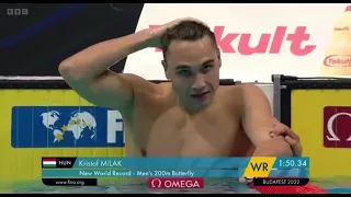 Kristóf Milák 🇭🇺 200 Butterfly New World Record 1:50.34 (2022)