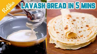 LAVASH BREAD in 5 MINUTES ⏱ Only 3 Ingredients + Make It On A Pan ⭐Plus: Easy Vegan Börek 😉