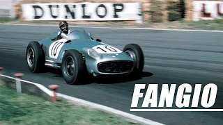 F1 legend Juan Manuel Fangio endures the intense heat of the 1955 Argentina GP