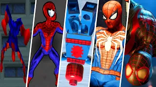 Spider-Man Falling Down Evolution in Games