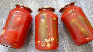 Pomidor Sokida Bodring Tuzlash 🥫🥒 Хрустящие Огурцы в Помидорном Соке ✅ Pickled Cucumbers in Tomato..