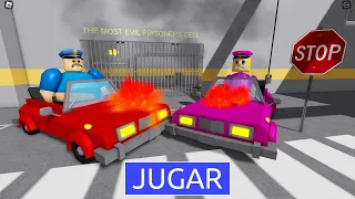 COCHE DE BARRY ACCIDENTE CON LA CHICA POLICIA en BARRY'S PRISON RUN! Obby