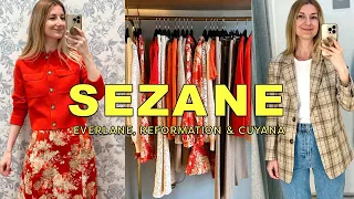 SEZANE Haul + Everlane, Reformation and Cuyana Try On - Shop With Me San Francisco Store Vlog