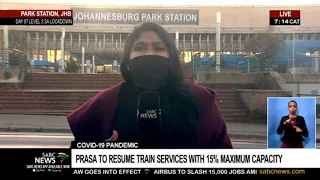 No trains at Johannesburg Park Station this Wednesday morning, Hasina Gori reports