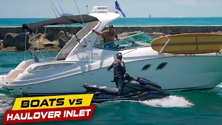 BOAT CRASHES INTO JETSKI AND THINGS GET HEATED! | Boats vs Haulover Inlet