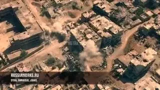 Drone footage shows fierce clashes during Syrian war