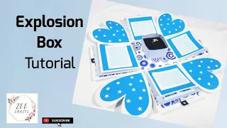 Explosion Box Idea | Birthday Gift Box | DIY Card | Scrapbook Card Ideas | Explosion Box Tutorial !!