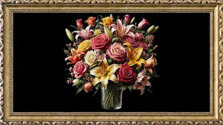 Stunning Bouquet | TV Art Screensaver | 8 Hours Framed Painting | TV Wallpaper | 4K