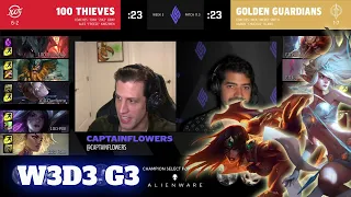 100 Thieves vs Golden Guardians | Week 3 Day 3 S11 LCS Spring 2021 | 100 vs GG W3D3