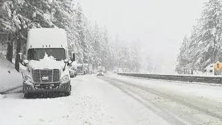 Interstate 80 remains closed through the Sierra due to continued heavy snowfalls