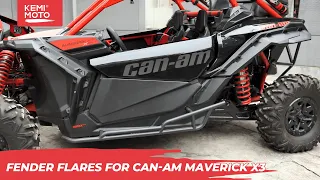 How to install Fender Flares for Can-Am Maverick X3 2017-2020 | Kemimoto