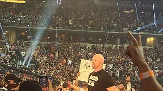 Stone Cold Comes out at Wrestlemania38 night 2 close up view