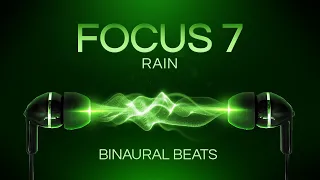 40Hz Binaural Beats for Deep Focus and Relaxing Rain Sounds - Gamma Waves - Black Screen