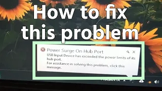 Power surge on hub port Windows 7/8/10|| how to fix this problem|| 100℅ working this method