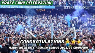 Manchester City Fans Crazy Champions Celebration 🔥🏆 Premier League ⭐⭐⭐