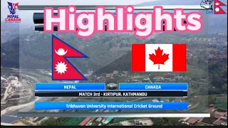 Final Highlights ! Nepal vs Canada Final ODI Highlights