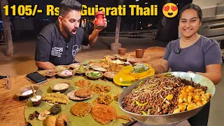 1105/- Rs देसी Gujarati थाली  😍 70+ Items Ahmedabad FOOD & Tim Cook's Favorite Food Place in INDIA