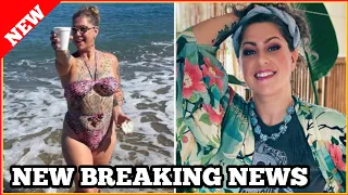 Danielle Colby star of American Pickers shows off her natural stomach in a little string bikini for