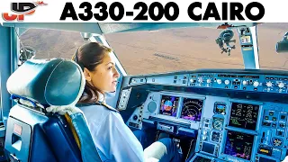 Piloting the Airbus A330-200 out of Cairo | Cockpit Views