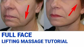 LIFTING MASSAGE TUTORIAL | Full face anti-aging lymphatic Drainage Massage