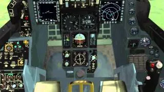 Falcon BMS ILS approach using analog instruments